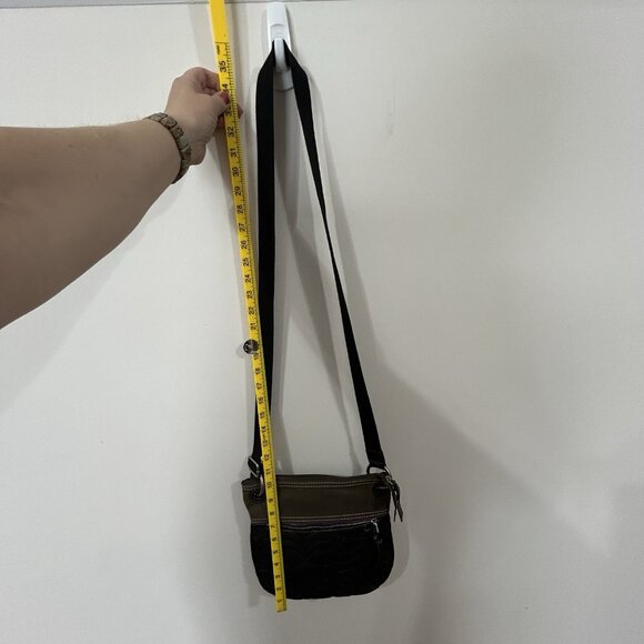 VTG FOSSIL Key-Per ZB4422 Quilted Floral Crossbody Bag Canvas Trim 10" - Picture 13 of 16